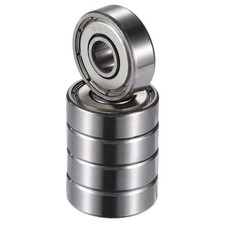 ACROPIX 626ZZ 6x19x6mm Double Metal Shield Single Row Deep 0.24", Silver Tone 