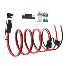 SAE Battery Connector, 10AWG 2-Pin Quick 20FT SAE to O Ring Terminal Harness