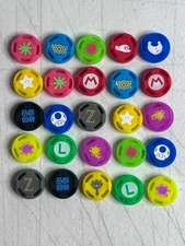 25 New Analog Stick Silicone Caps Nintendo Switch Pro Joystick Thumb Grips Lot