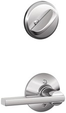 Schlage F59-LAT Latitude Single Cylinder Interior Pack - Exterior - Chrome