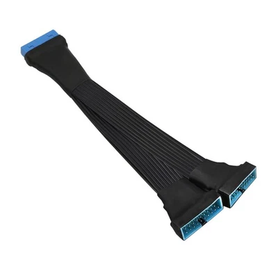 GINTOOYUN USB 3.0 Header Extension Cable, 19/20 Pin 1 to 15cm/5.9inch, Black - Image 1 of 4