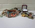 Costume Jewelry Lot Vintage- Now Bulk 41 Pieces Boho Necklace Earrings Bracelet