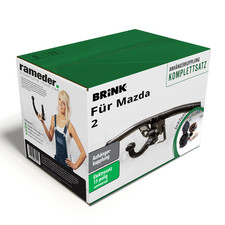Brink Anhängerkupplung abnehmbar & 13poliger TowTec E-Satz für Mazda 2 14- AHK