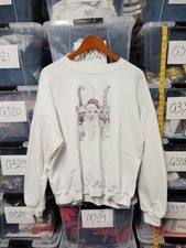 Vtg Cottage Cat Sweatshirt Size Xl Fade Some Wear White 90s A67