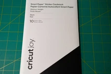 Cricut Joy Smart Paper Sticker Cardstock Black 10 Sheets 5.5x13 Medium Weight 20