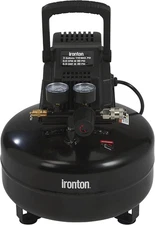 Ironton Oil-Free Pancake Air Compressor, 0.3 HP, 3 Gallons, 110 PSI