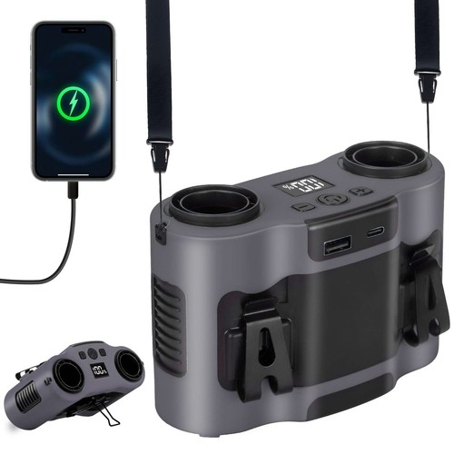 POPERFUN 42H Portable Waist Fan, 28000mAh Rechargeable Wearable Belt Fans,