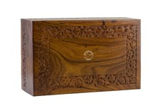 Wooden Cremation Urn for Human Ashes Adult   Handcrafted Rosewood Funeral Urn...