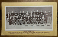 1937-38 Montreal Maroons Crown Brand Team Photo Vtg NHL Hockey Wentworth Clancy