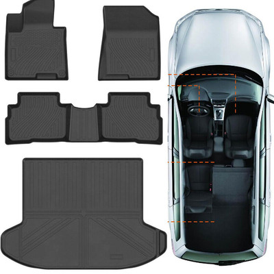 3D Floor Mats W/Cargo Liner Set for 2023 2024 2025 Kia Sportage TPE All Weather