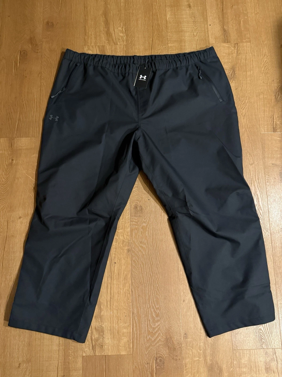 NEW Under Armour Stormproof Lined Rain Pants Black Mens 4XL 1369255