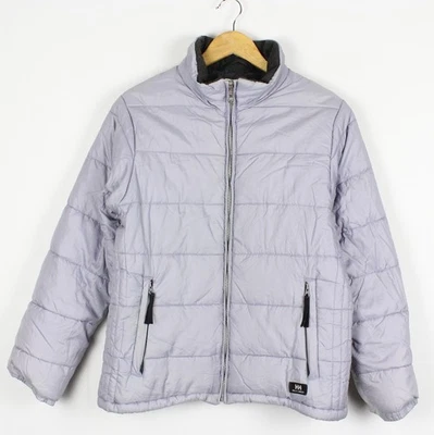HELLY HANSEN Damen Steppjacke Größe M Kapuze Daunenfüllung Lila Full Zip - Bild 1 von 4