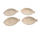 4 Vtg McCoy White Ceramic Fish Baking Serving Platter 9374 Ovenproof 12” Plate
