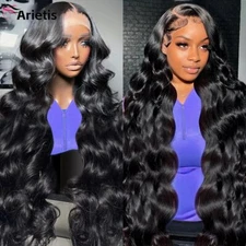 13x4 Body Wave HD Transparent Lace Frontal Human Hair Wigs Glueless PrePlucked