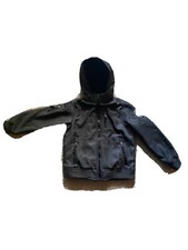 Reebok Size 5-6 Kids Black Athletic Fleece Lined Full Zip Hoodie Jacket 74299