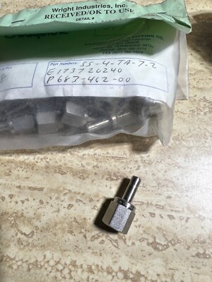 Swagelok SS-4-TA-7-2RG  , 1/4 tube adapt x 1/8 fem ISO parallel thread FAST SHIP