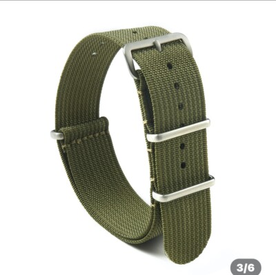 WJB Ribbed Nylon Military Style Watch Strap 20 and 22mm - Colors Available