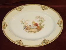 Noritake Japan Oval Platter 11-1/2" CHELSEA Bird Pattern
