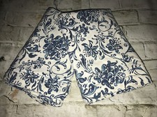Rare VTG Ralph Lauren Orleon Blue Floral Burlap Cotton Pair STD Pillow Shams
