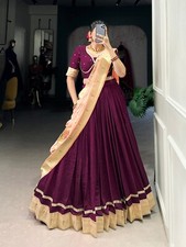 Presenting New Designer Fancy Vichitra Silk Lehenga Choli With Dupatta For Women