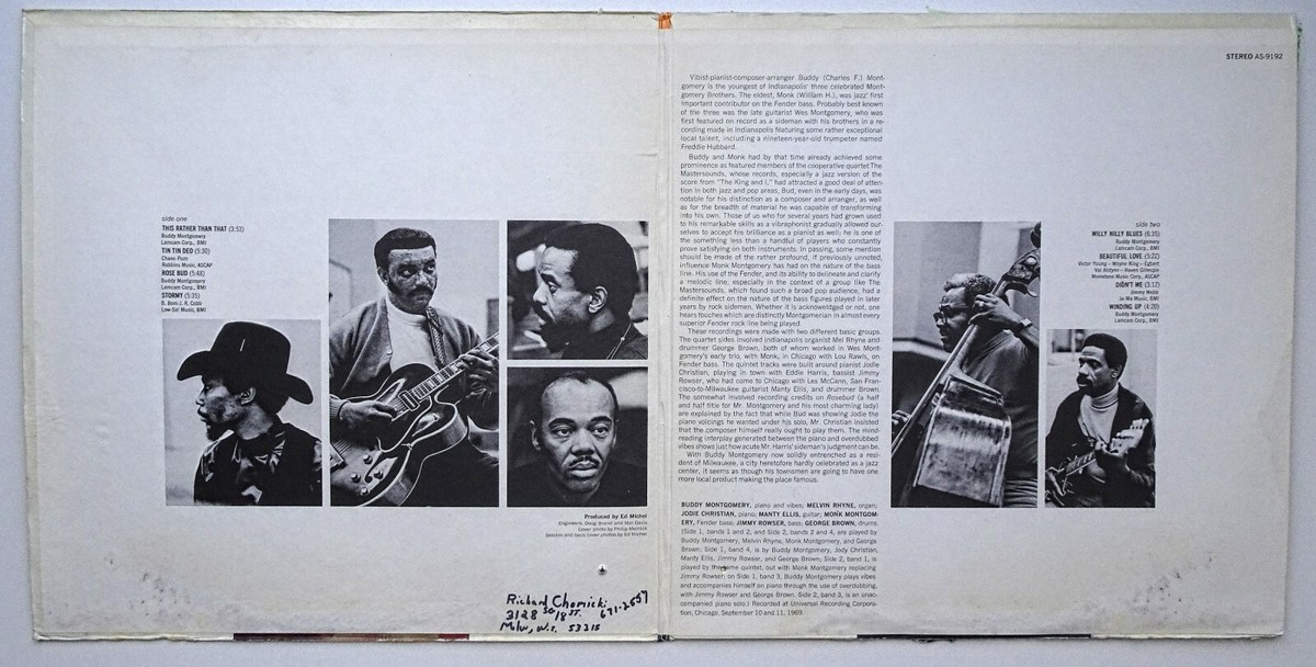 Buddy Montgomery - This Rather Than That - Jazz LP Record | eBay