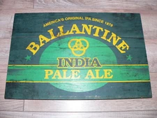 Ballantine India Pale Ale Wall Advertising Logo Bar Sign~Purity, Body, Flavor