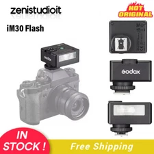 US Godox iM30 6500K Pocket Camera Flash Speedlite for Canon Fuji Nikon Sony 