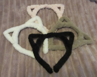 Headbands Cat Ear  Lot of Four Slim Fury Soft  and Comfortable Headbands