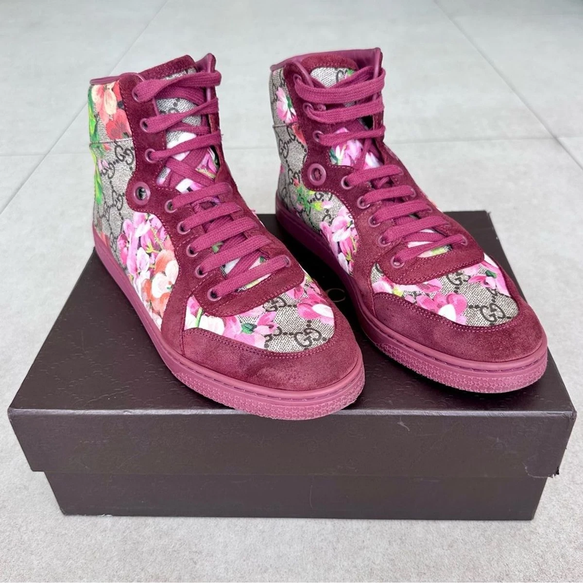 Gucci Floral High Top Athletic Shoes for Women for sale | eBay