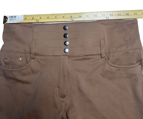Horze Women’s Tara High Waisted Full Seat Horse Riding Breeches Sz 32 Brown - Picture 8 of 9