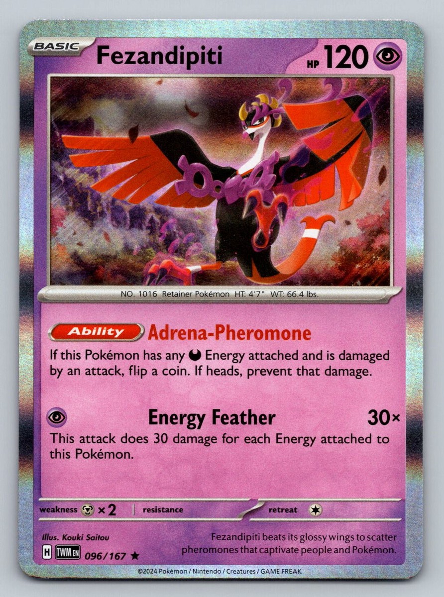 Pokemon Fezandipiti English Twilight Masquerade New CARD IN HAND