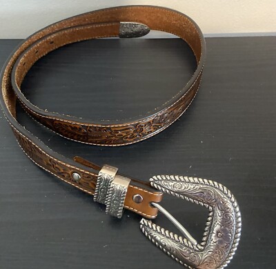 Nocona Men's Top Hand Brown Ranger Belt – Genuine Leather Western Belt With Triple Snap Buckle