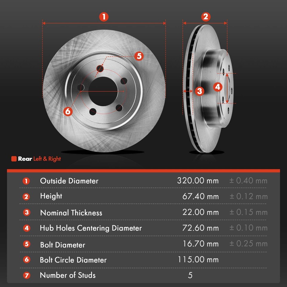 EBC BSD Rear Rotors (350x26mm) | 06-11 Dodge Charger 5.7 DayTona R/T main image 0