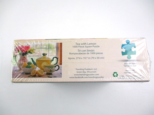 Trending Puzzles 1000 Piece "Tea With Lemon" by Jill Wellington 27.6 x 19.7 NEW - Picture 2 of 3
