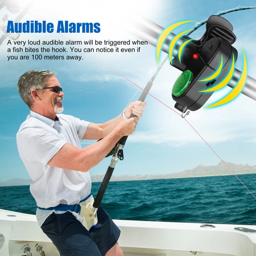 4PCS Fishing Bite Alarm,Electronic LED Clip On Fish Rod Fishing Bite Sound Alarm - Picture 4 of 8