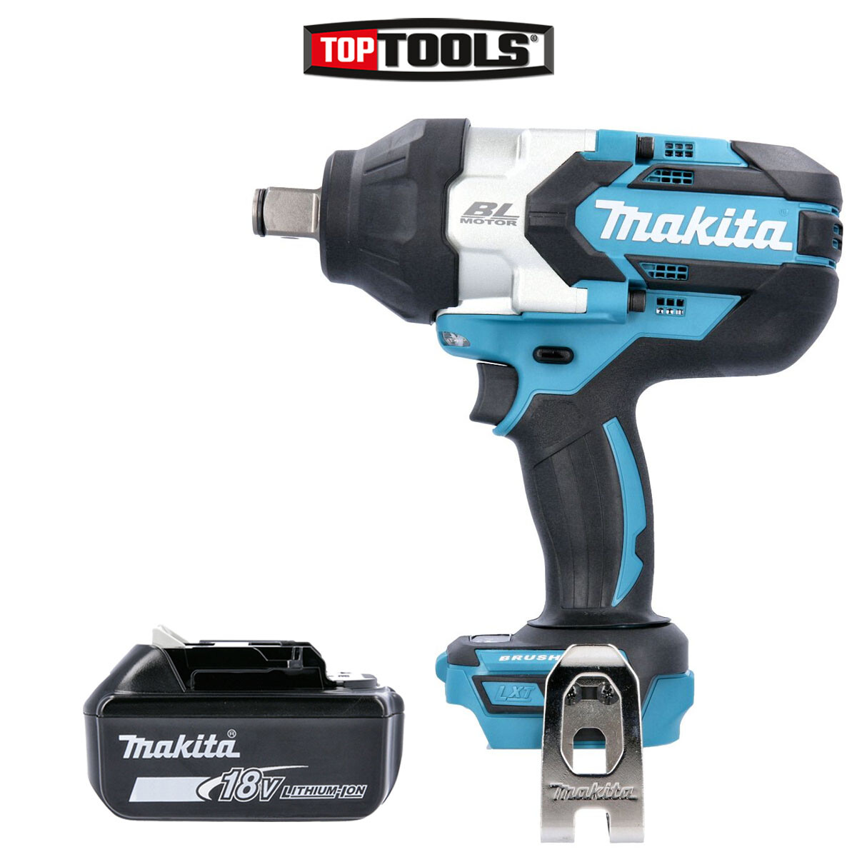 Makita DTW1001Z 18V Brushless Impact Wrench with 1 x 5Ah Battery