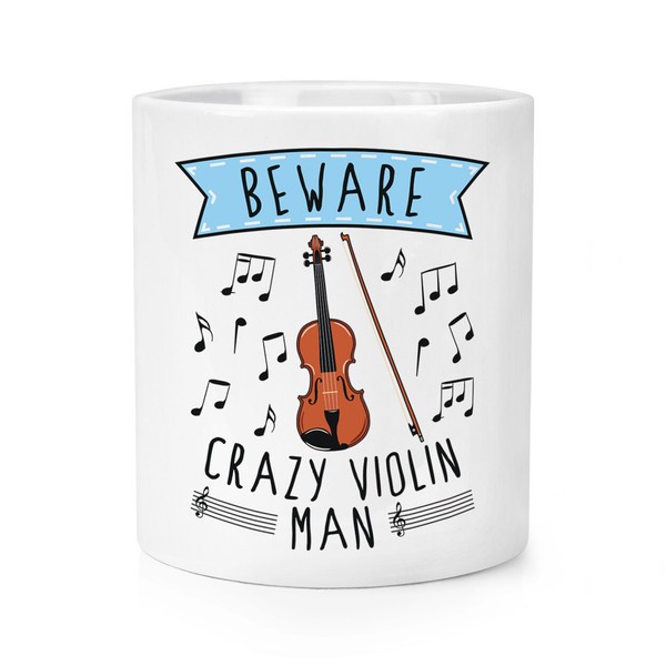 Beware VerrüCkte Violine Mann Makeup Pinsel Bleistift Topf Vatertag Freund Musik-image