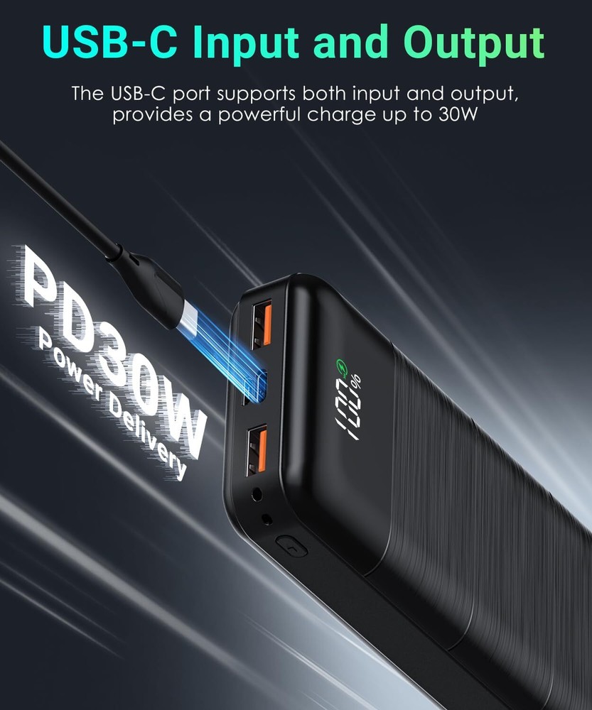 32000mAh Fast Charging Power Bank 5V3A Portable Charger