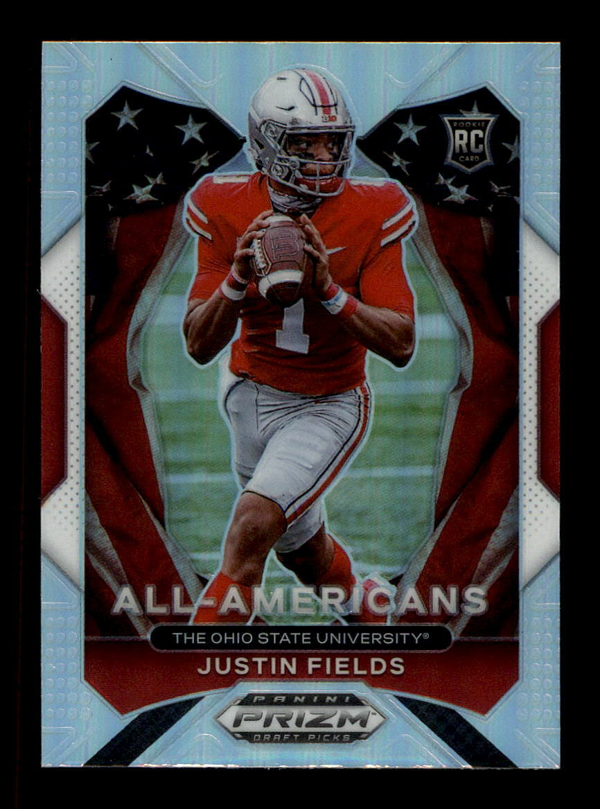 2021 PANINI PRIZM DRAFT JUSTIN FIELDS ROOKIE ALL-AMERICANS SILVER PRIZM BEARS