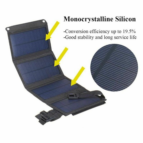 Portable Solar Panel Solar Power Bank Generator USB Camping Charger Foldable US - Picture 4 of 11