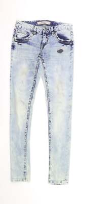 Multiblu Damenjeans blau Baumwolle Skinny Größe 36 in L34 in normalem Knopf
