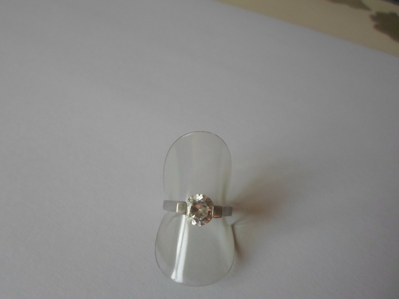 solid silver ring, solitaire, zirconium, s. 50 - image 6