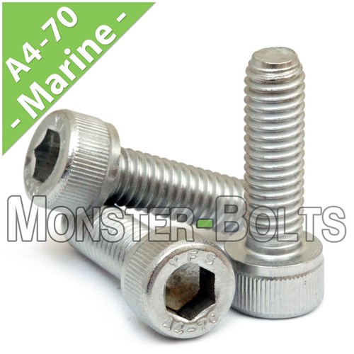 M4 Stainless Steel Socket Head Cap Screws, A4 / 316 Marine, DIN 912 0.70 Coarse - Picture 12 of 14