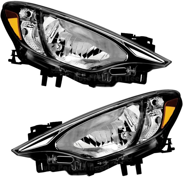 Headlights Headlamps Pair Set for 16 Scion iA 17-18 Toyota Yaris iA 16 ...