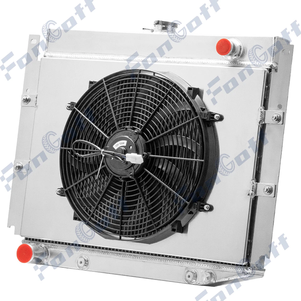 4 Row Radiator Shroud Fan for 69-71 1970 Dodge D100 W100 200 D300 Pickup 6.3 V8 - Image 2 of 4