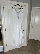 Clarisse Designs Mermaid Gown Deep V 10 Ivory Wedding Bridal Dress 600129