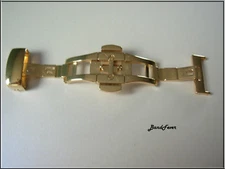 CLEARANCE 18mm 316L Gold Butterfly Deployment Clasp Buckle FITS 20mm Watch Band