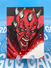 GGC Studio Star Wars Darth Vader Artist Hand Drawn Sketch Card  1/1【Black Light】