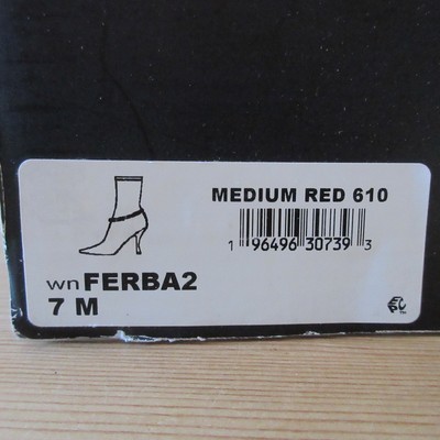 NINE WEST Ferba Womens 7 M Red Stretch Fabric Stiletto Heel
