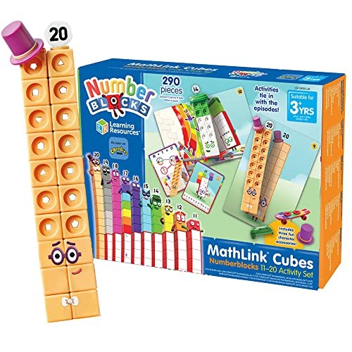 MathLink Cubes 11-20 Activity Set, 30 Numberblocks Activities